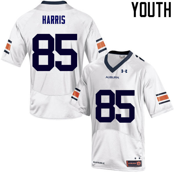 Youth Auburn Tigers #85 Jalen Harris White College Stitched Football Jersey